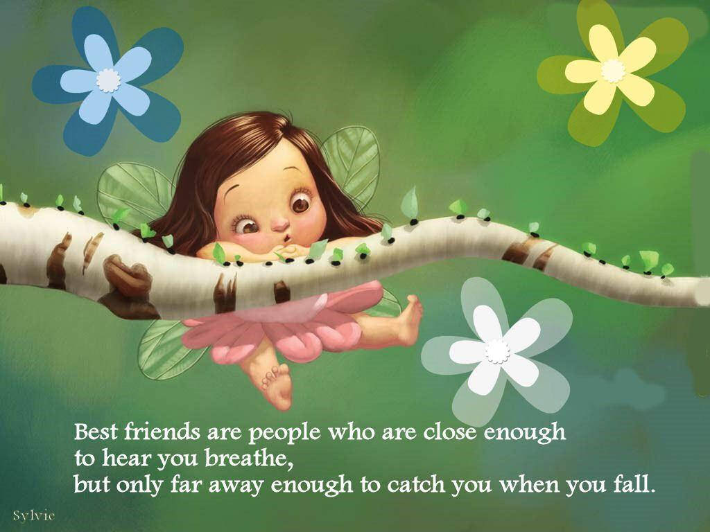 Little Fairy Best Friend Quotes Background