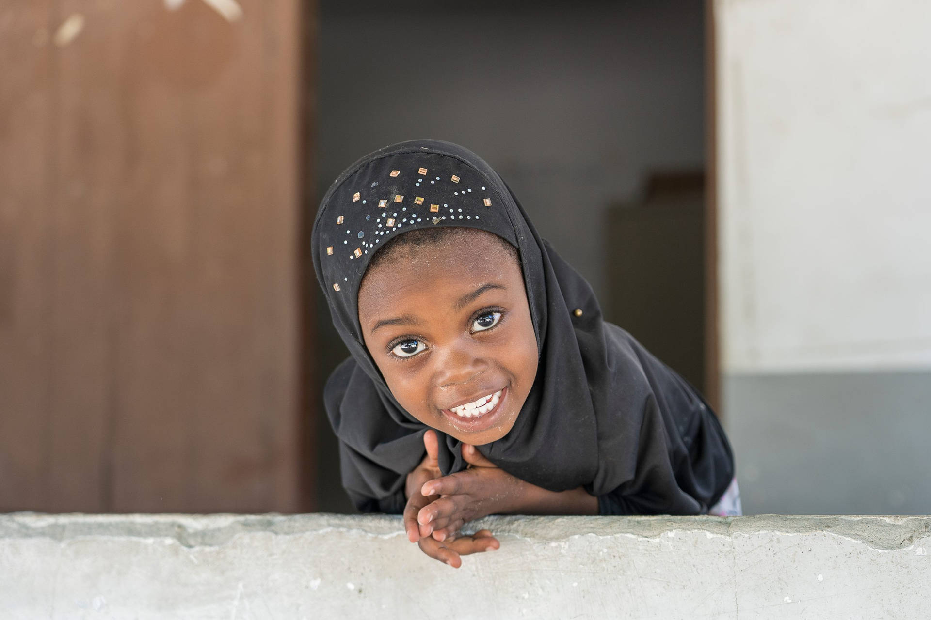 Little Girl In Tanzania Background