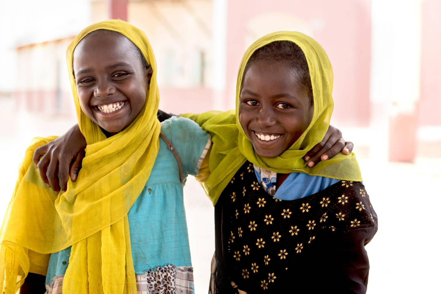 Little Girls In Sudan Background