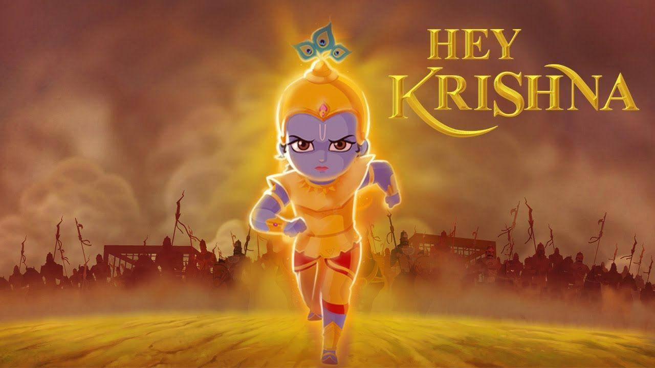 Little Krishna Hd Gold Armor Background