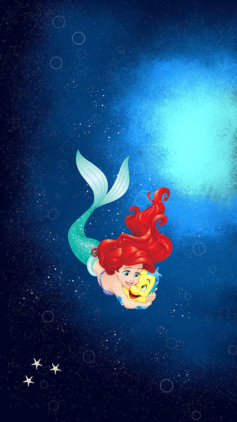 Little Mermaid In A Blue Ocean Disney Iphone