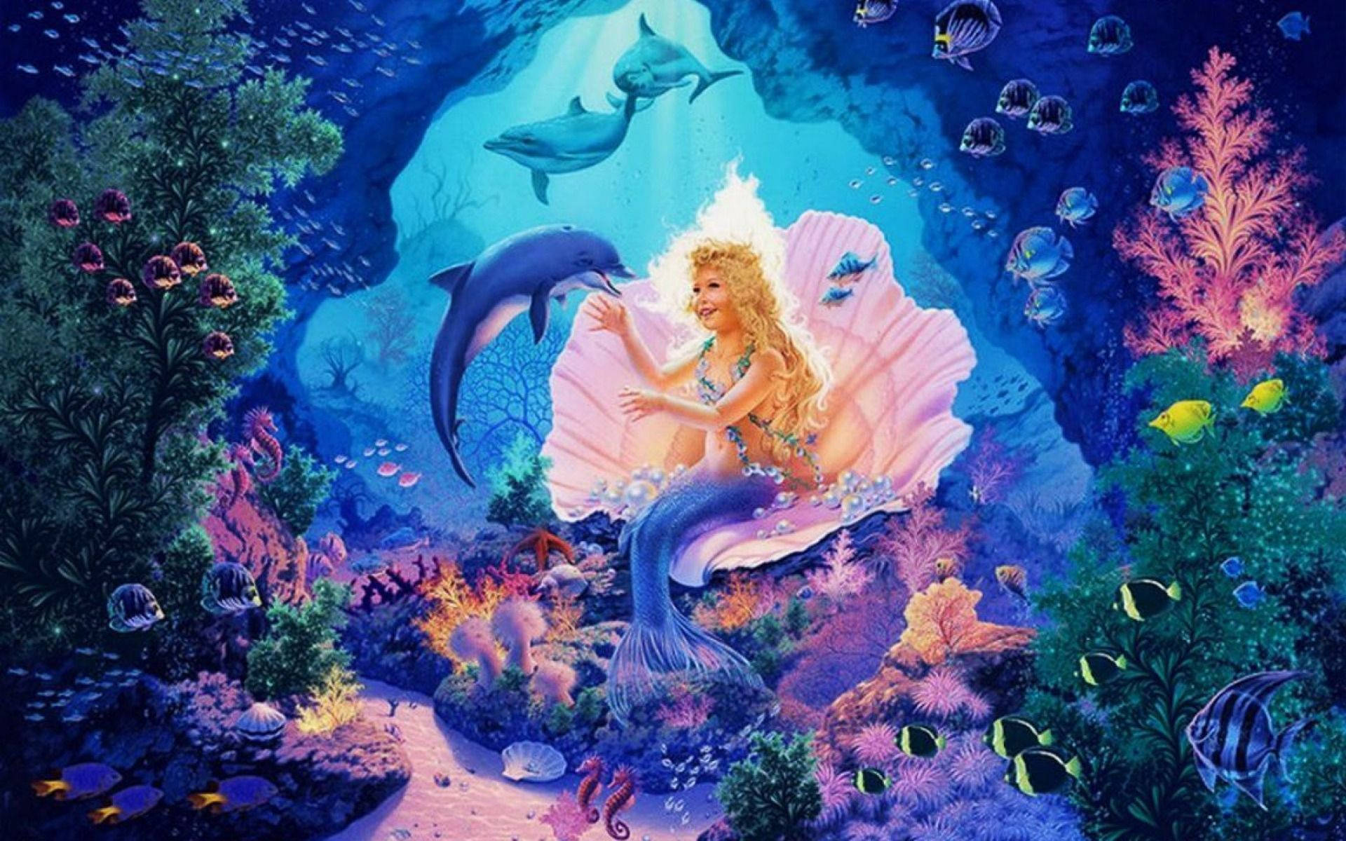 Little Mermaid Princess Background