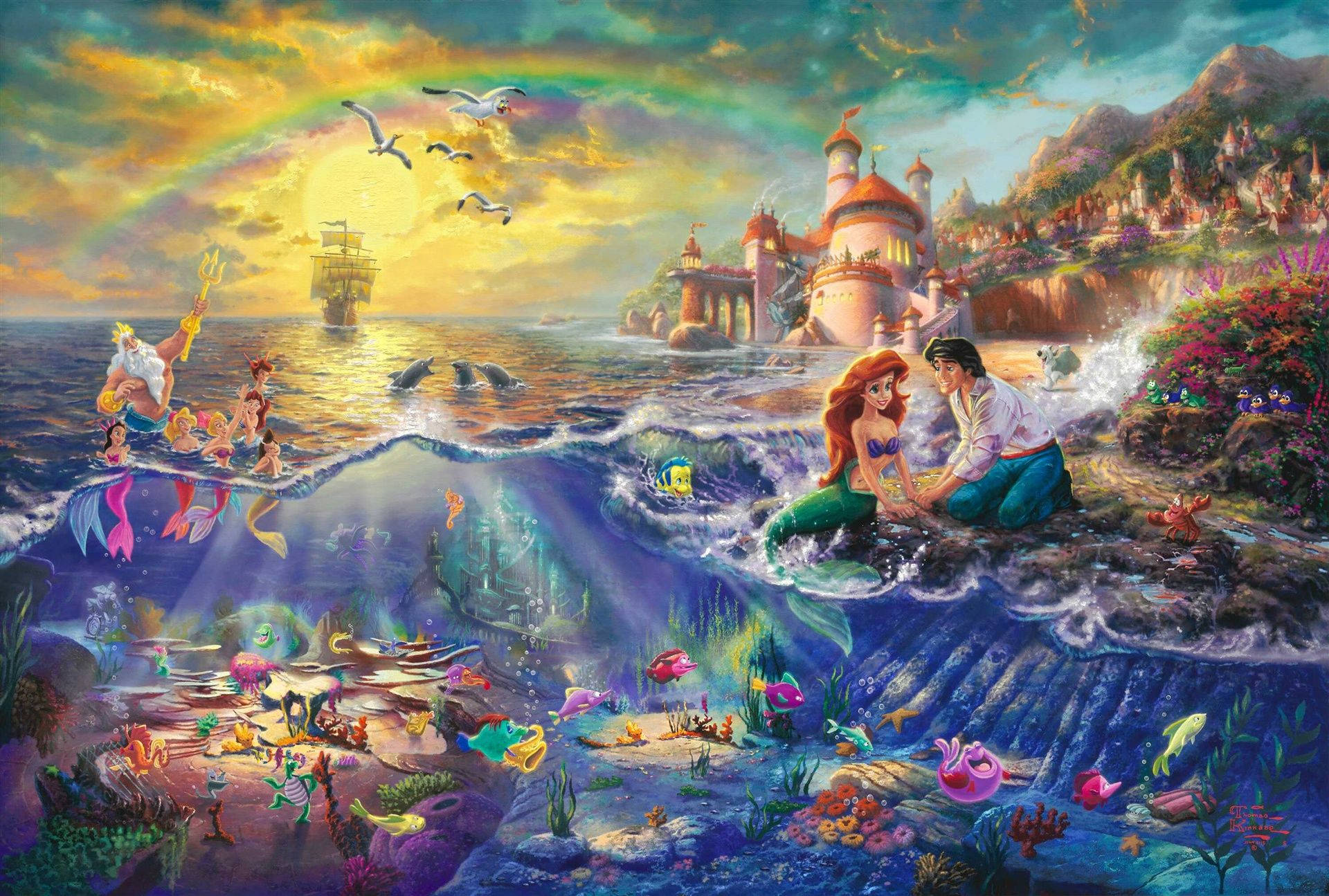 Little Mermaid Worlds Disney 4k Ultra Wide Background