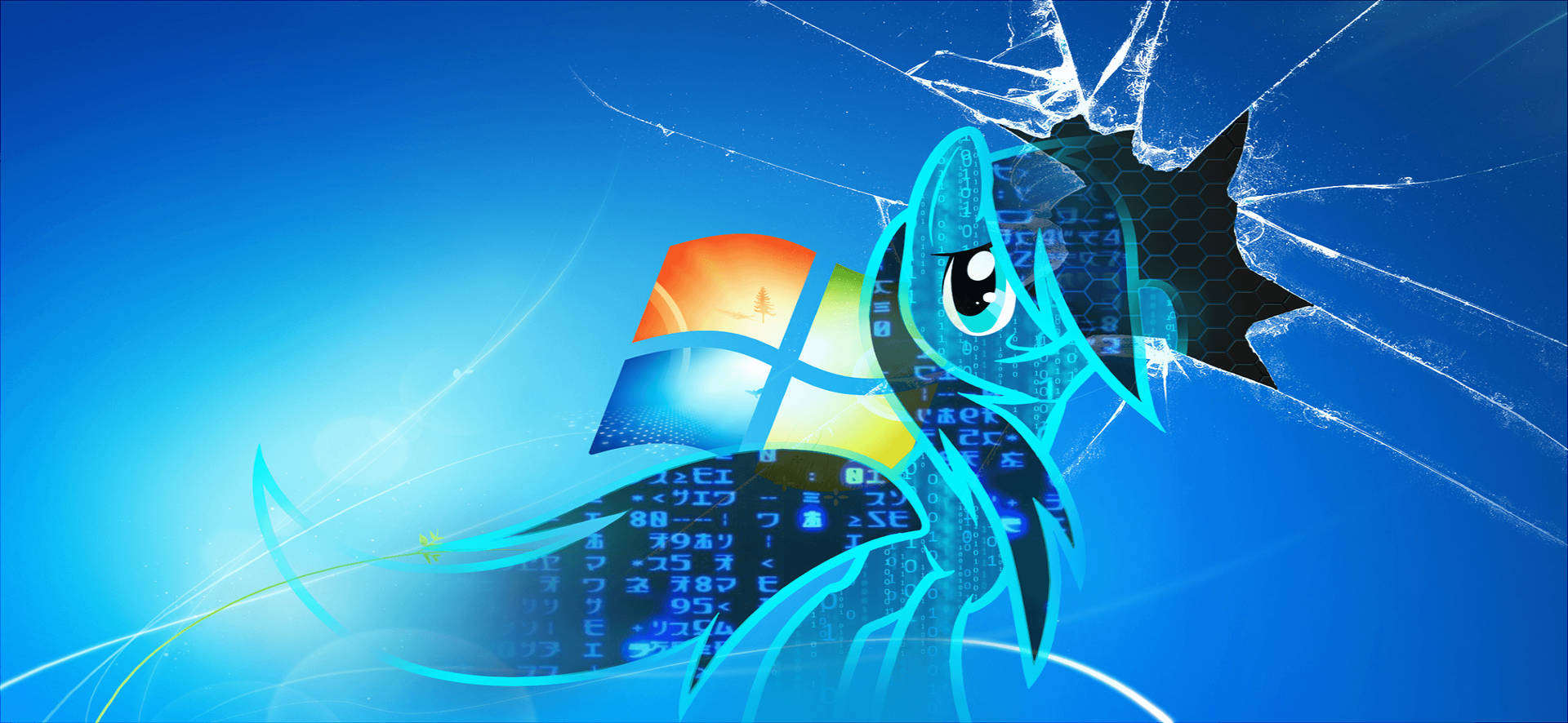 Little Pony Cracked Screen Background