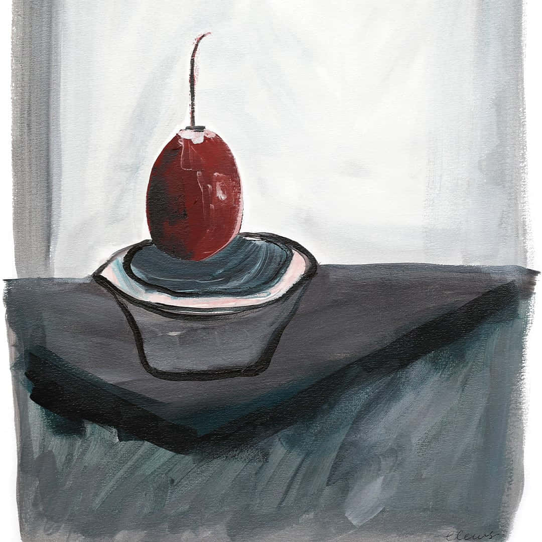 Little Red Tamarillo Fruit Artwork