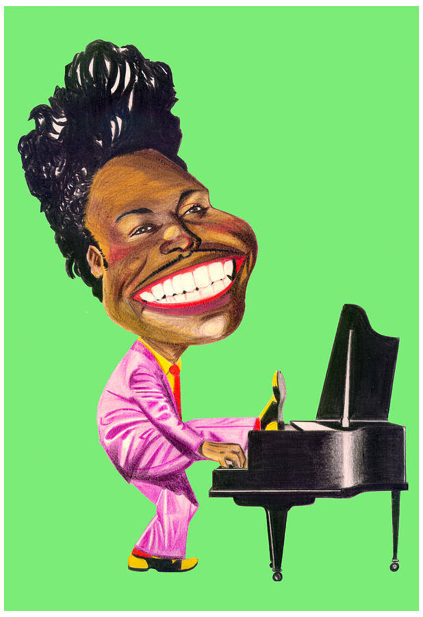 Little Richard In Piano Caricature Fan Art