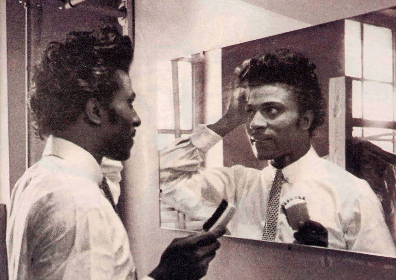 Little Richard Mirror Look Wrigley Fields 1956 Background