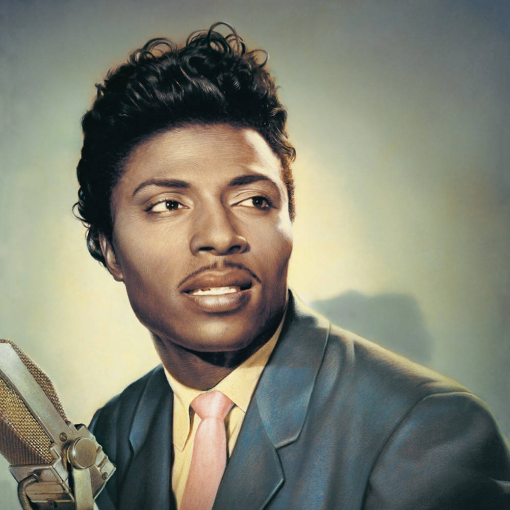 Little Richard Rock And Roll Singer Portrait Background