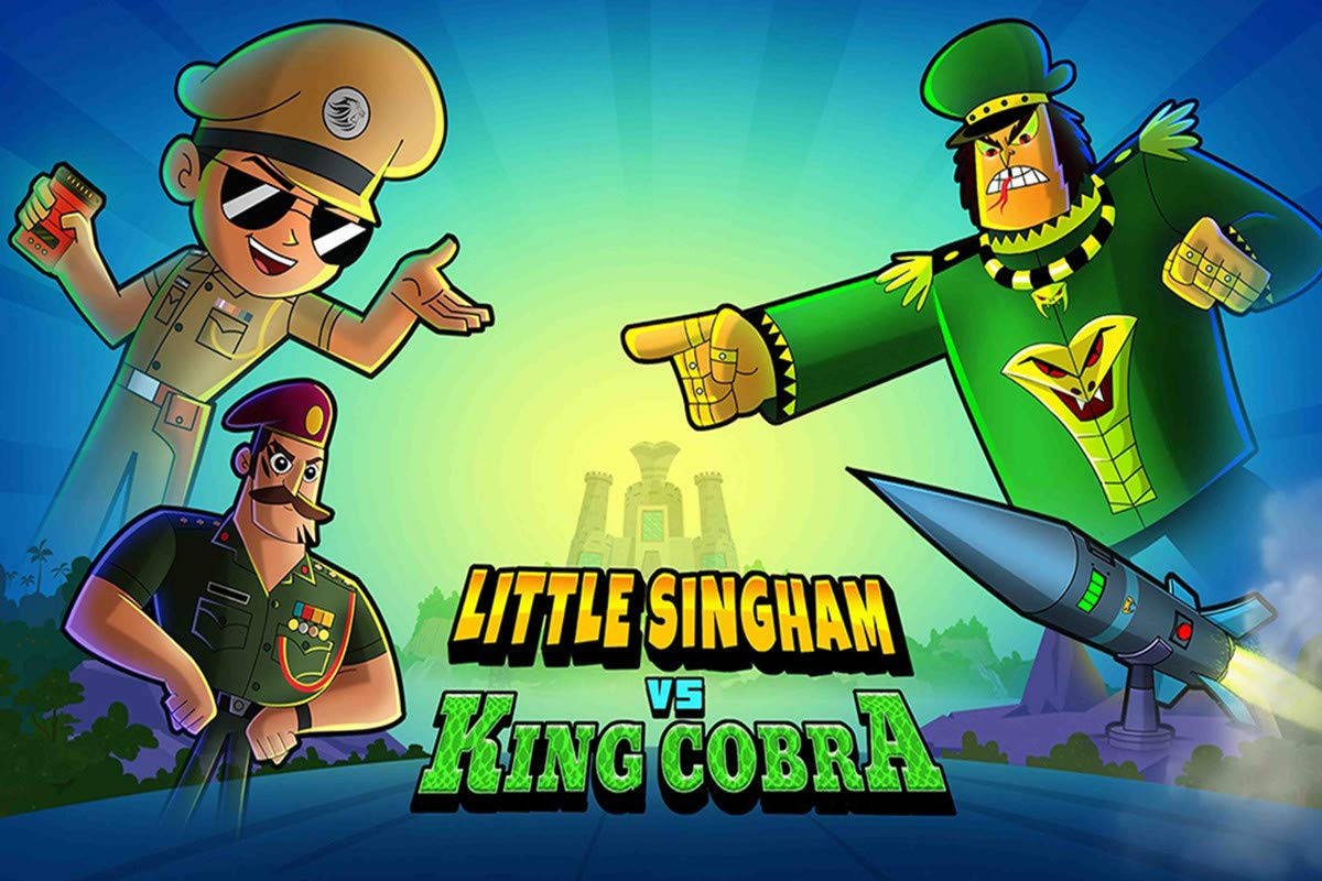 Little Singham And King Cobra Background