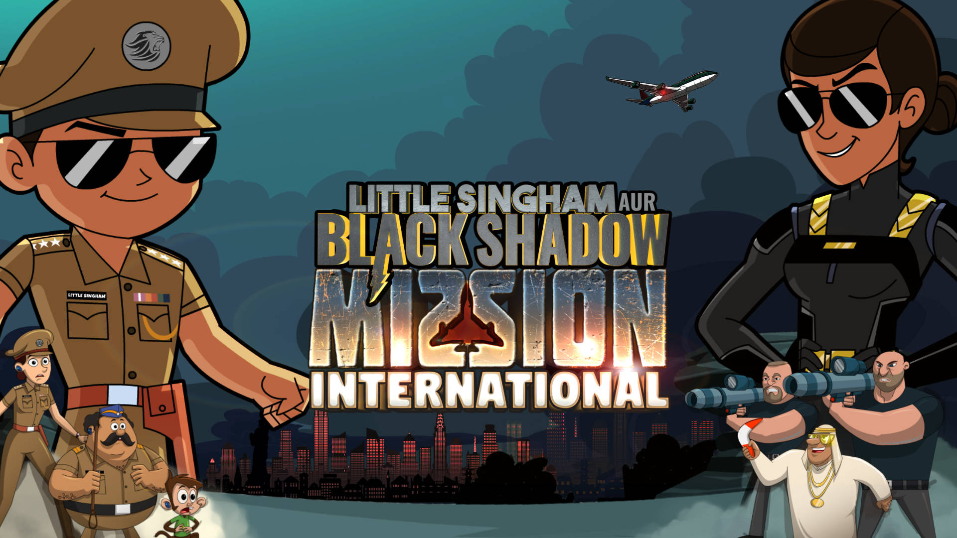 Little Singham Black Shadow Mission Background