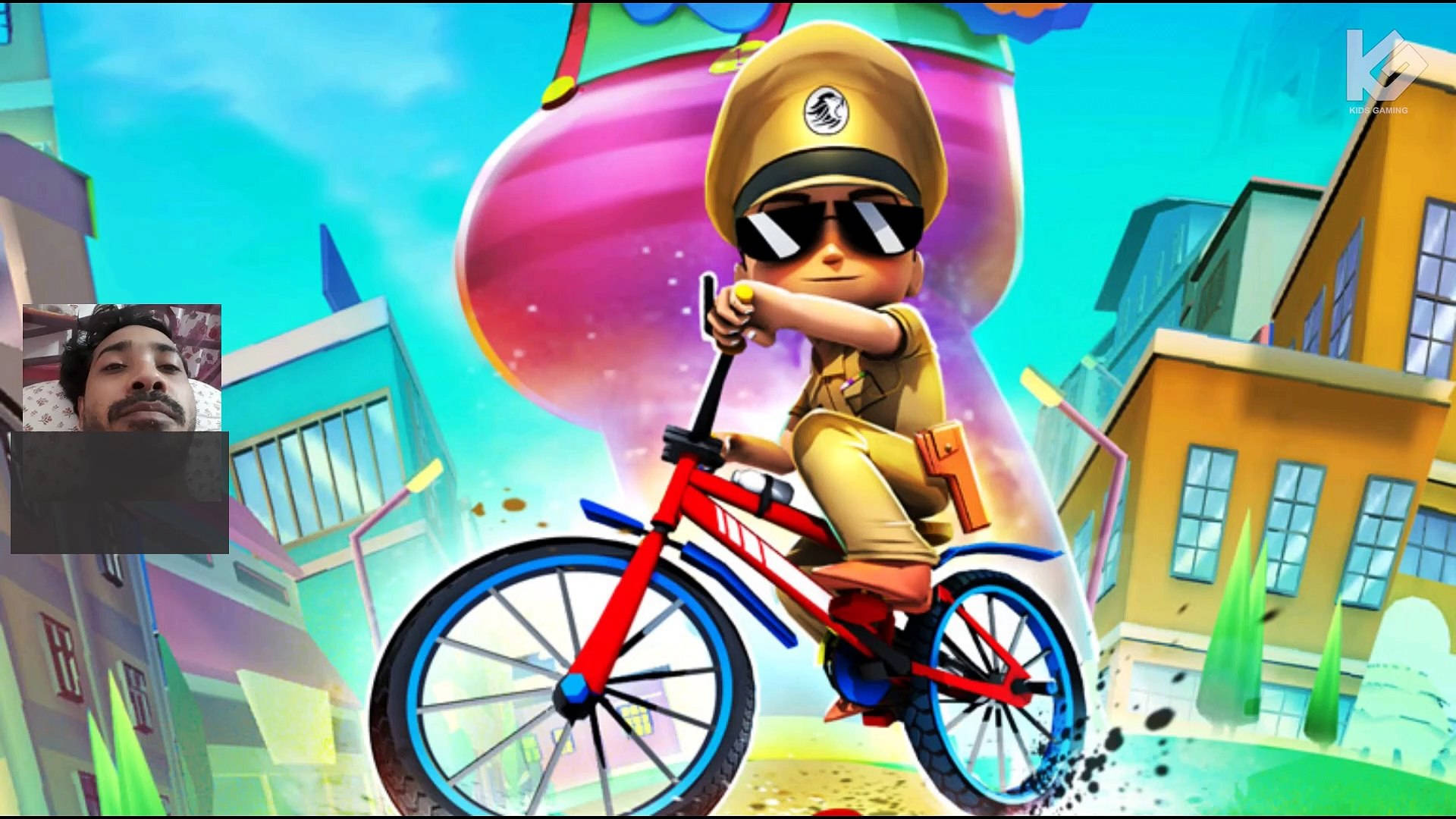 Little Singham On A Bike Background