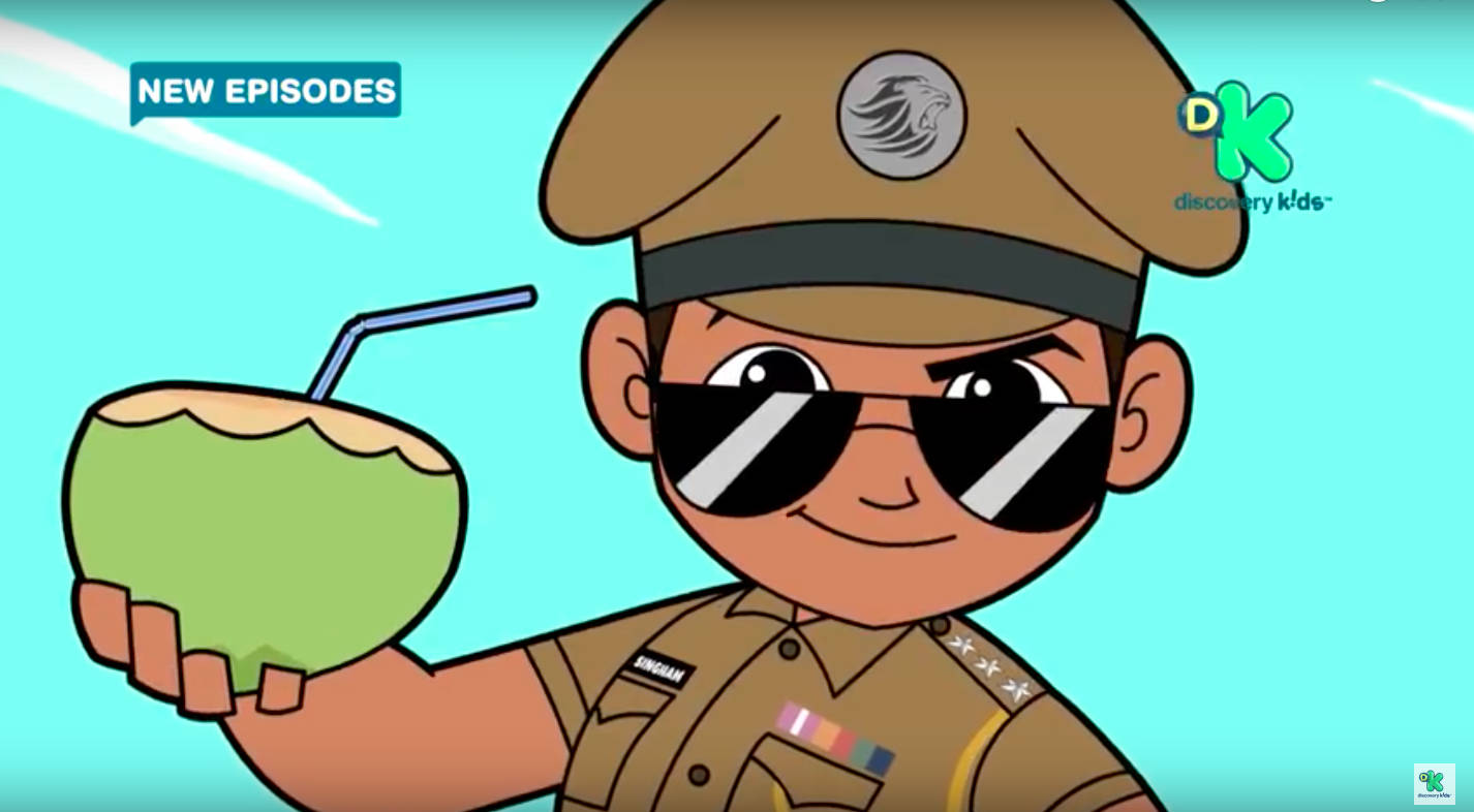 Little Singham With Coconut Background