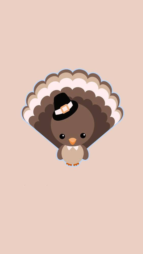 Little Turkey Happy Thanksgiving Background