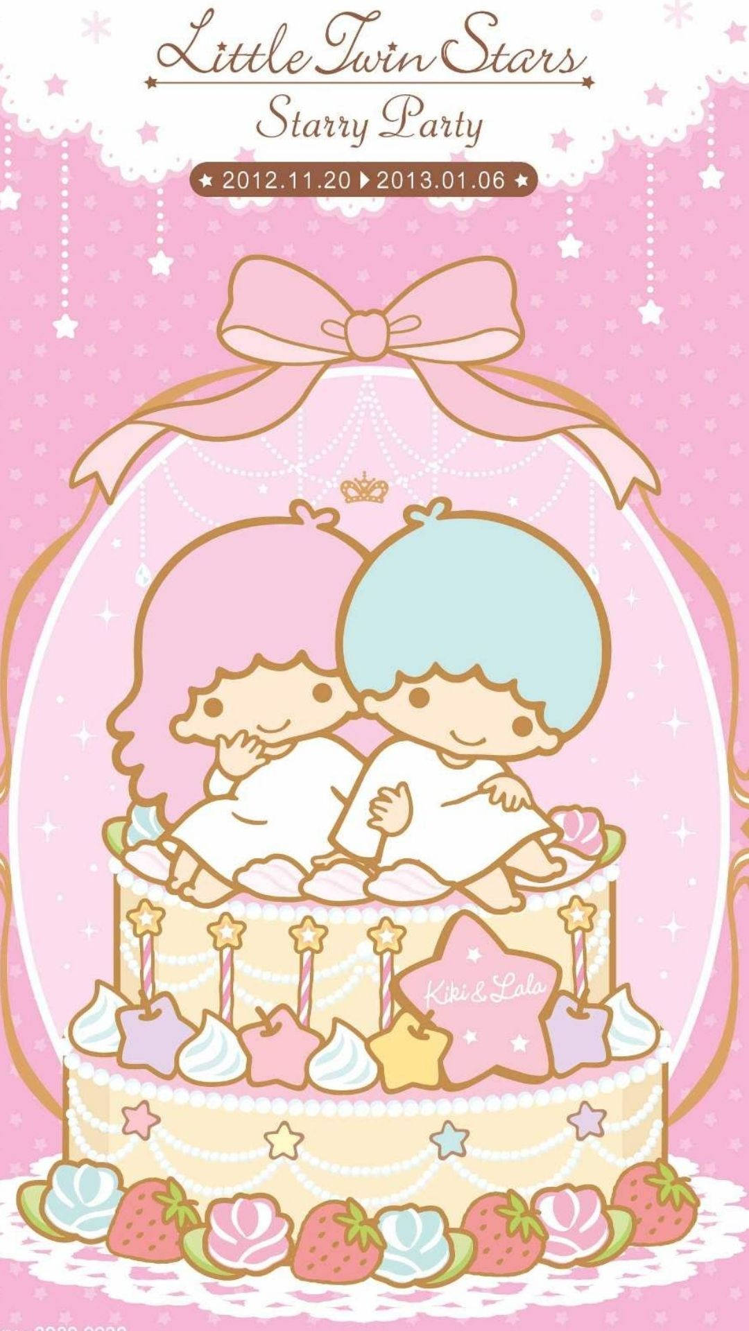Little Twin Stars Cake Background