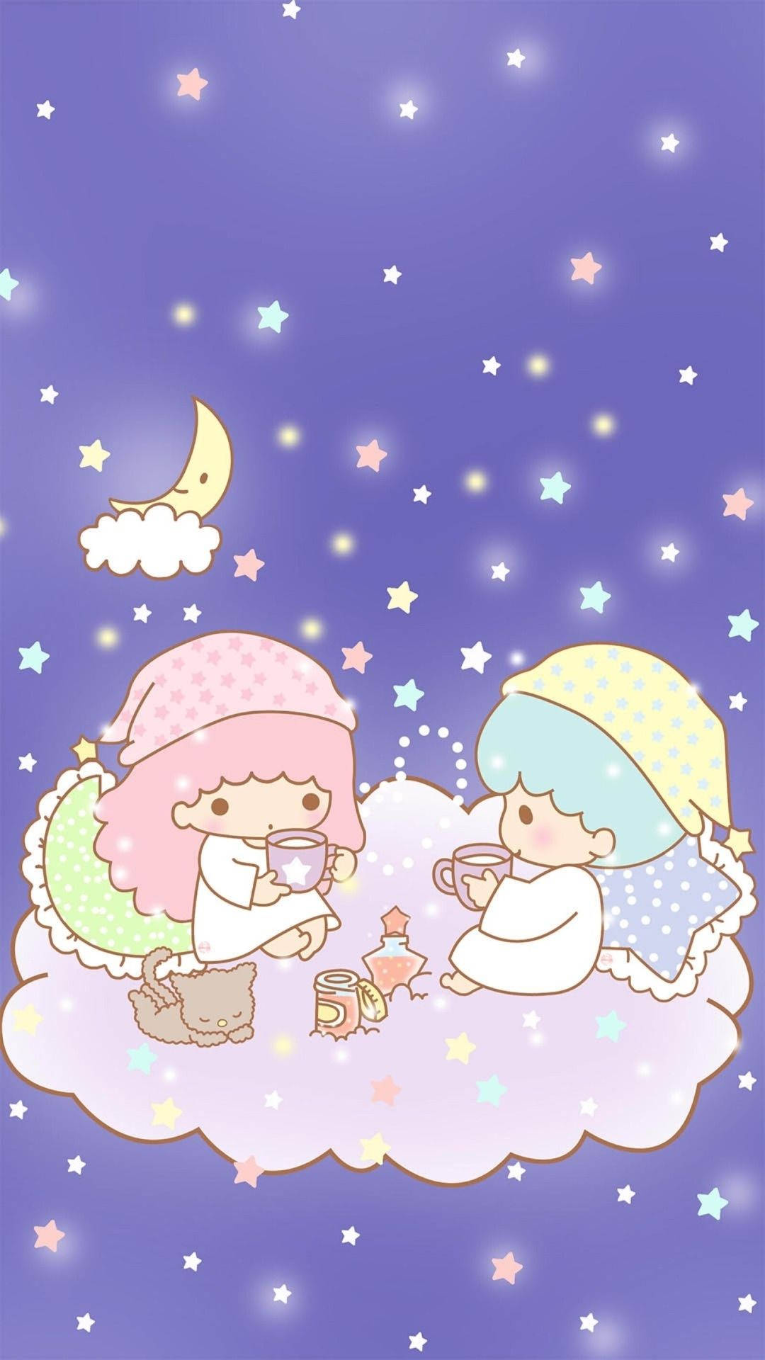 Little Twin Stars Drinking Tea