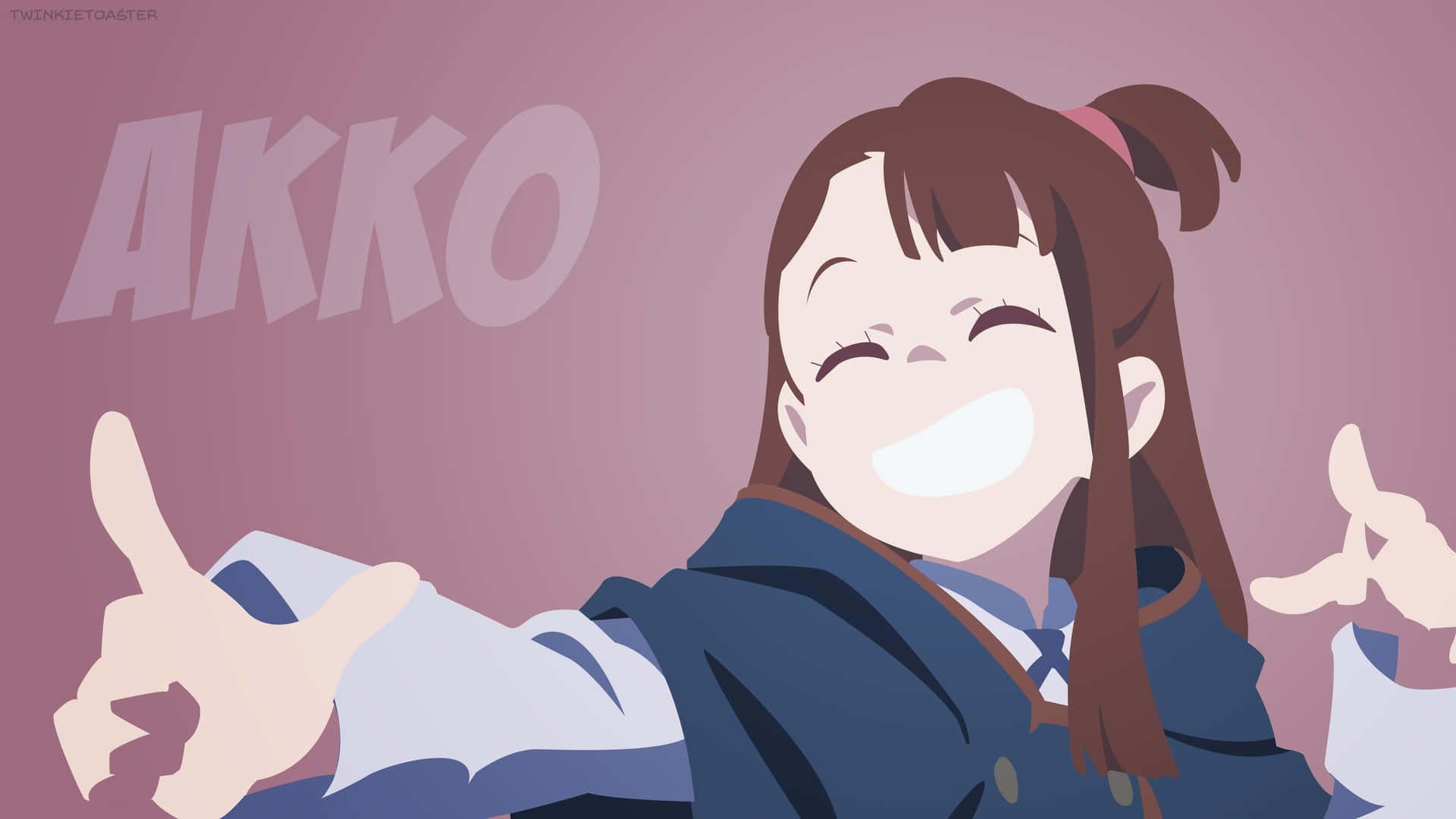 Little Witch Academia Atsuko Minimalist Aesthetic Background