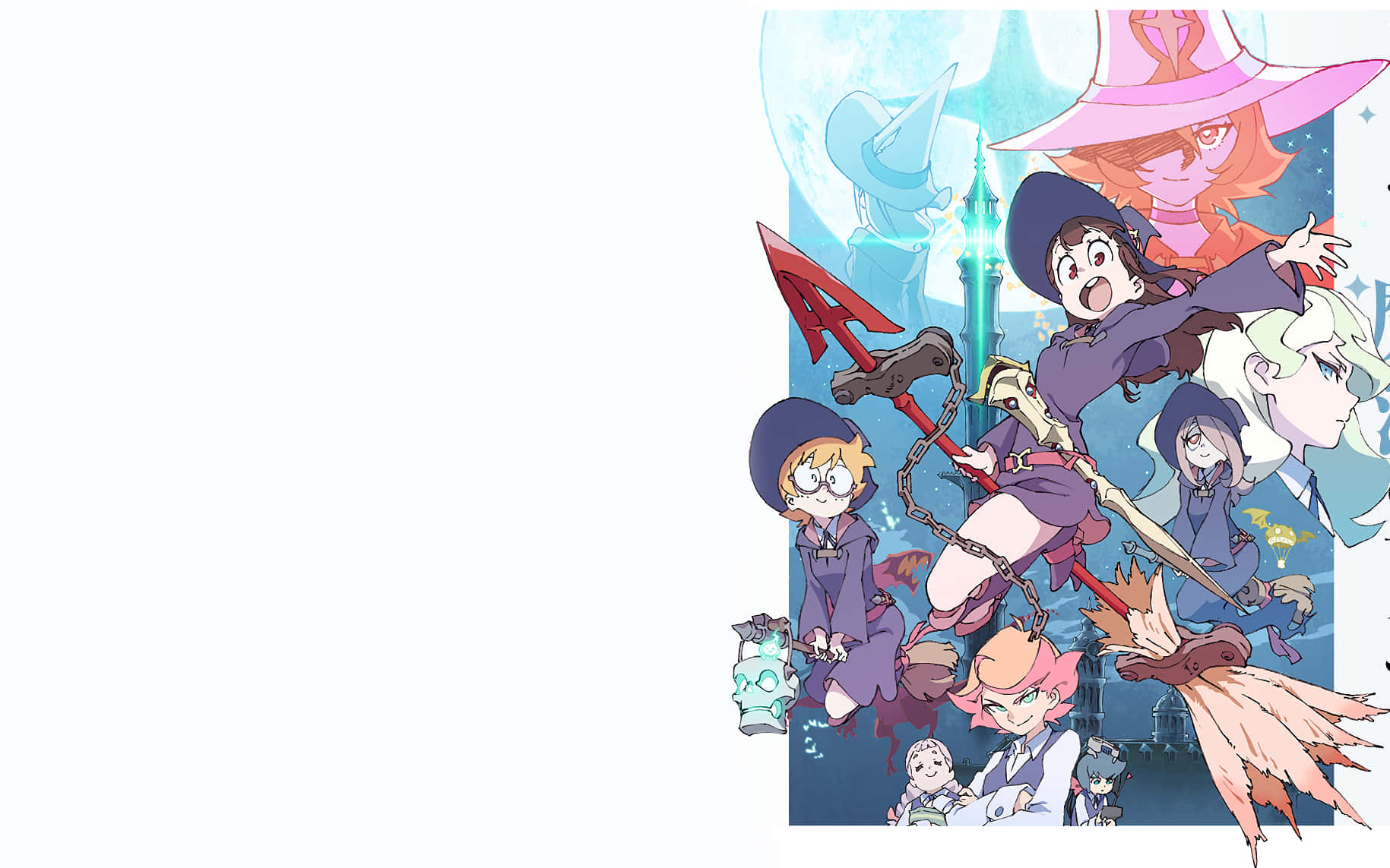 Little Witch Academia Blue Background Background