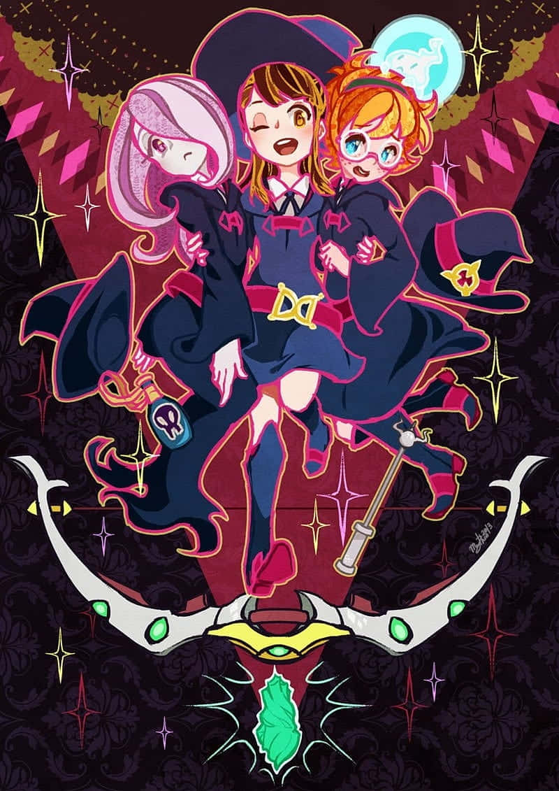 Little Witch Academia Characters Black Background