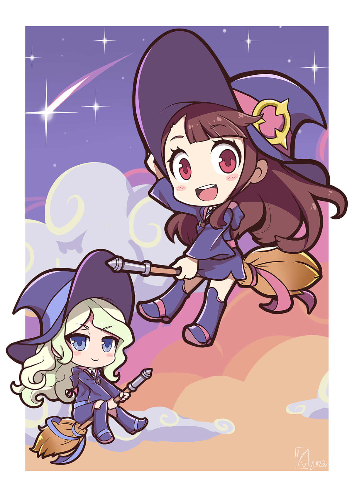 Little Witch Academia Diana Atsuko Chibi Background