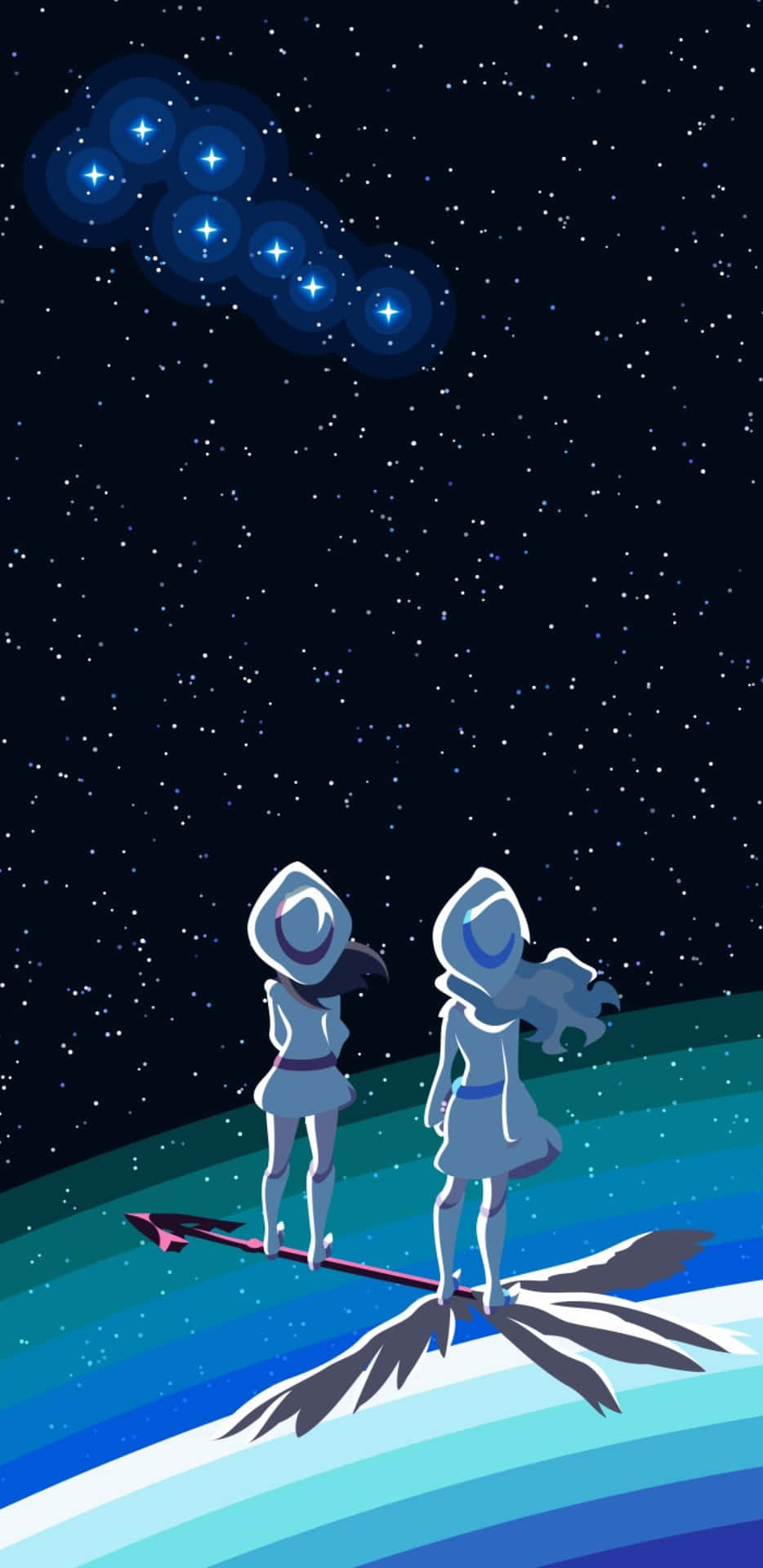 Little Witch Academia In Space Background