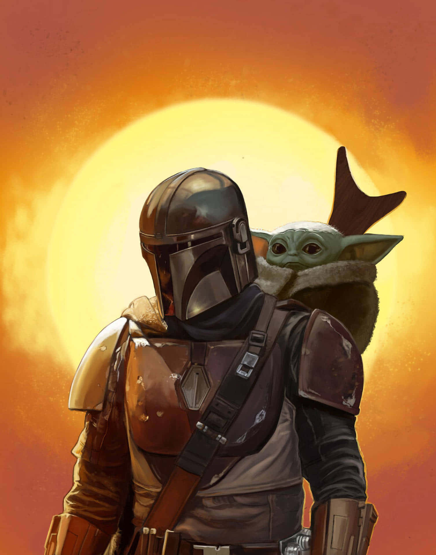Little Yoda Is Ready For You To Download All The Latest Apps Background