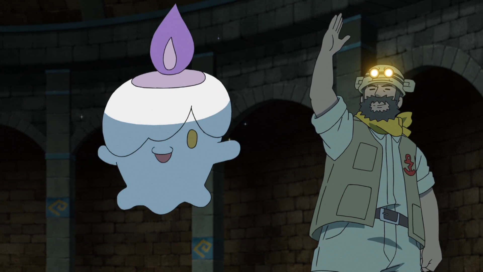 Litwick With Trainer Background
