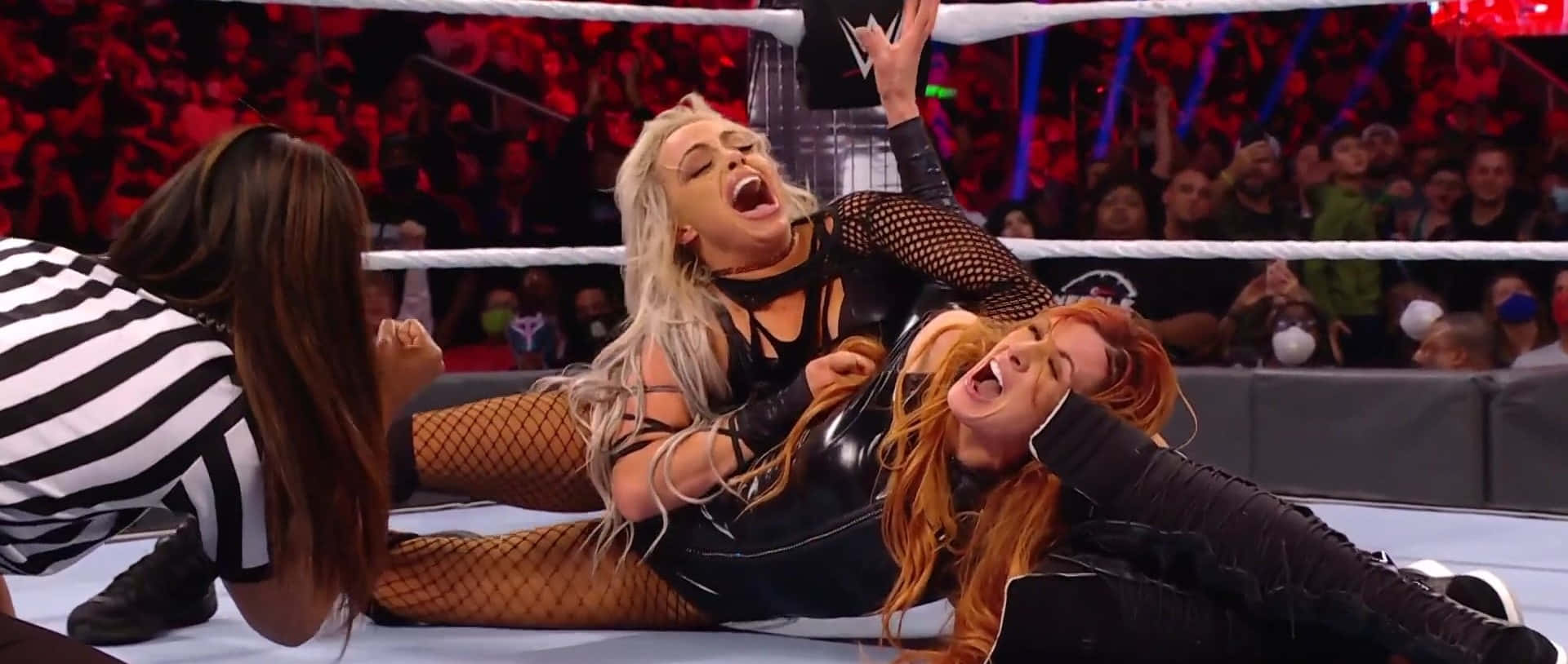 Liv Morgan Beating Becky Lynch Background