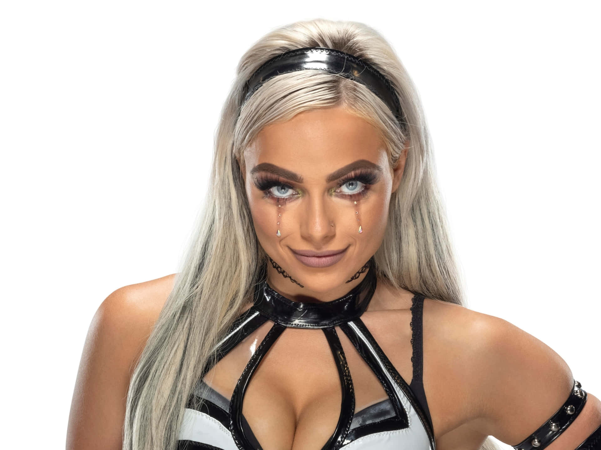 Liv Morgan Glitter Tear Make Up Background