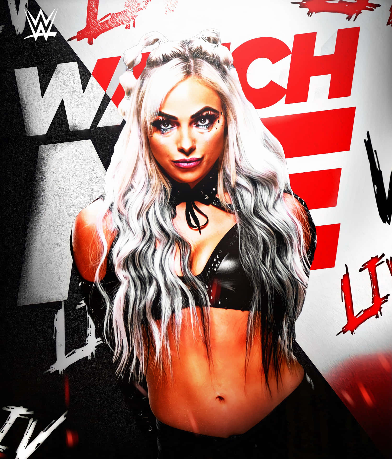 Liv Morgan Long White Hair Background