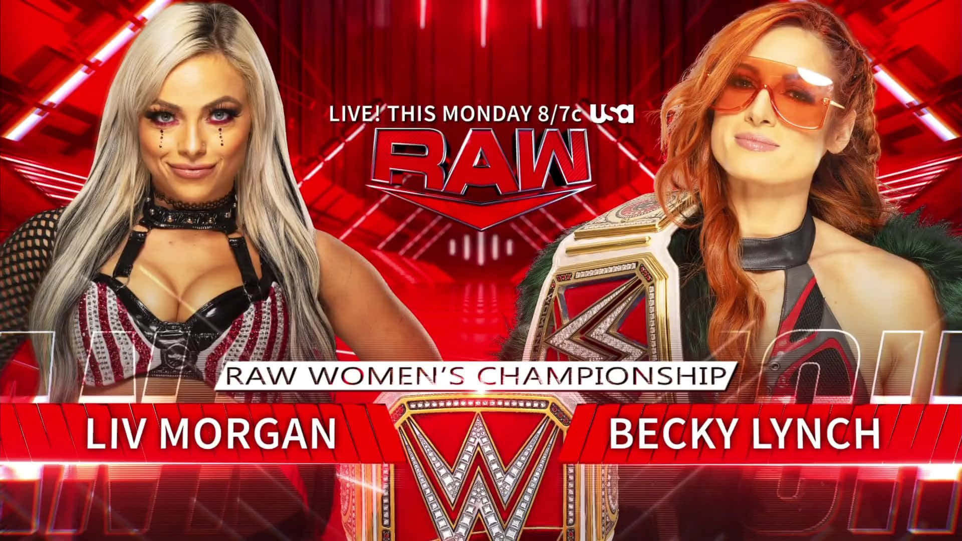 Liv Morgan Vs Becky Lynch Wwe Raw Background