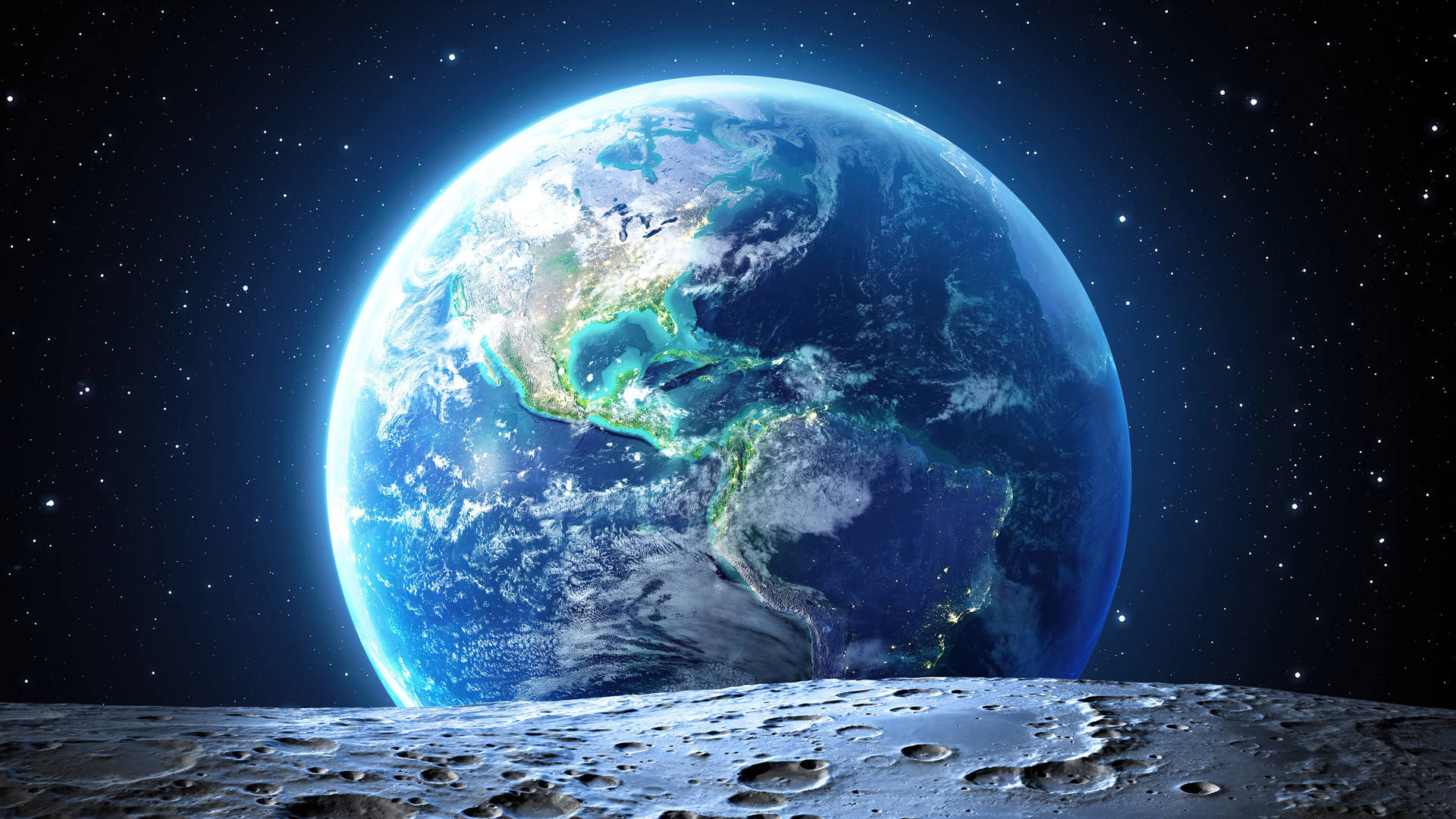 Live 4k Uhd Moon And Earth Background