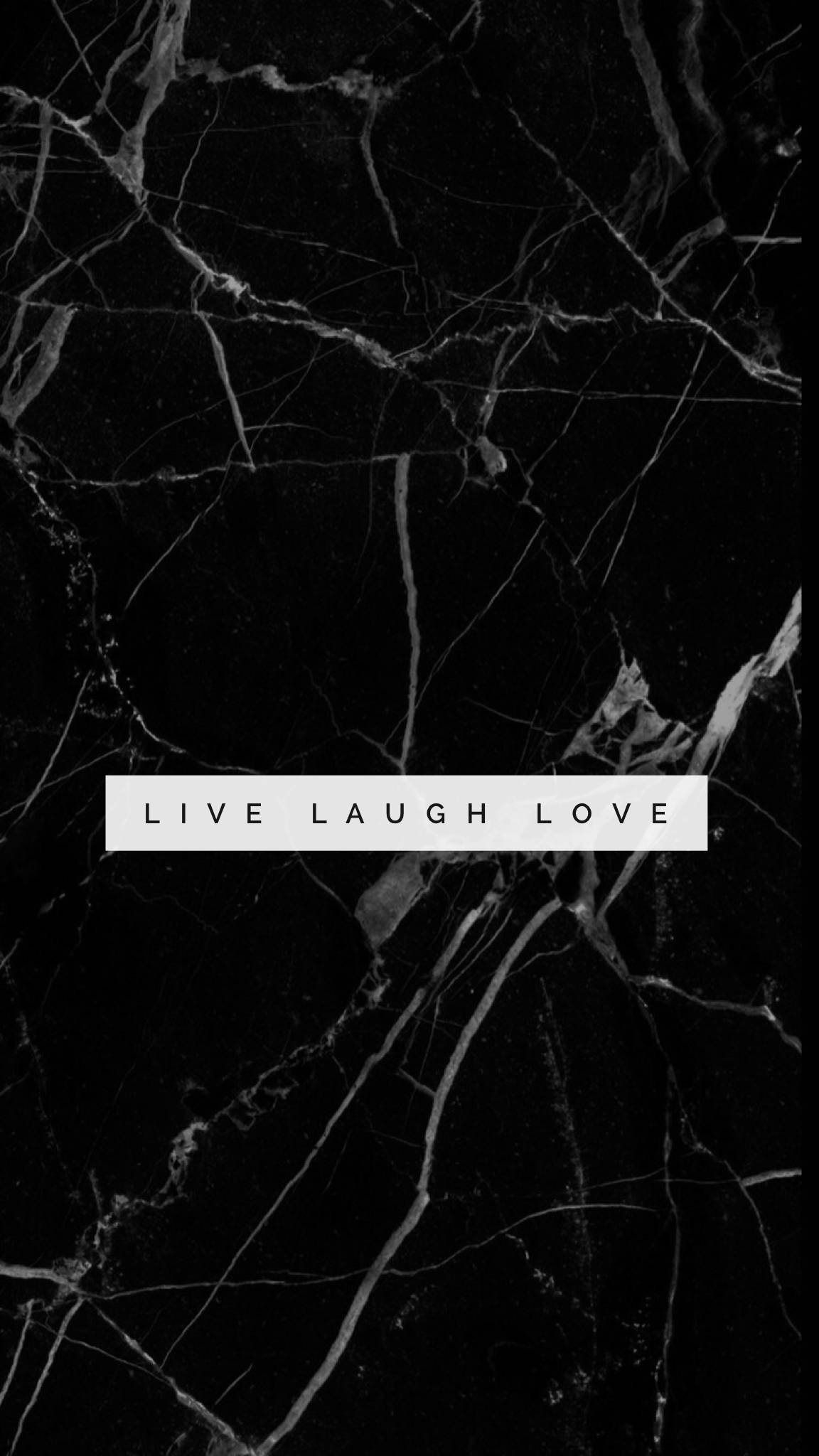 Live Laugh Love Black White Marble Iphone Background