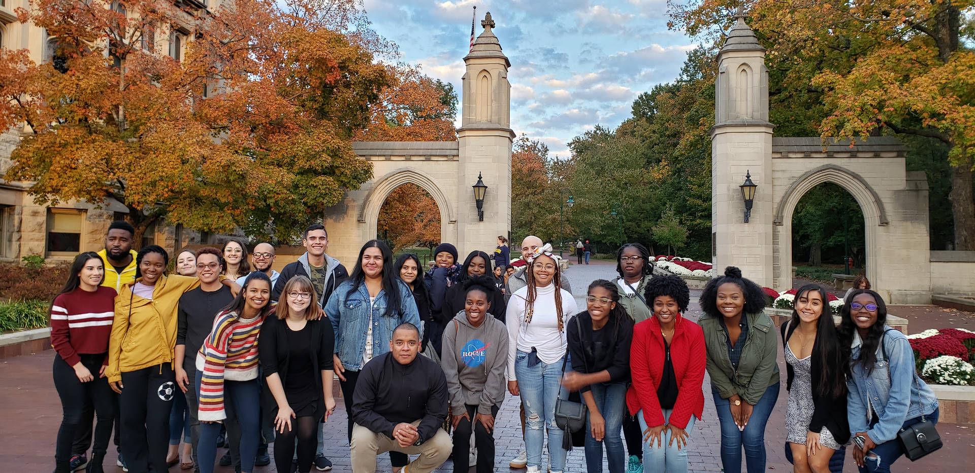 Lively Day At Indiana University Bloomington's Main Gate