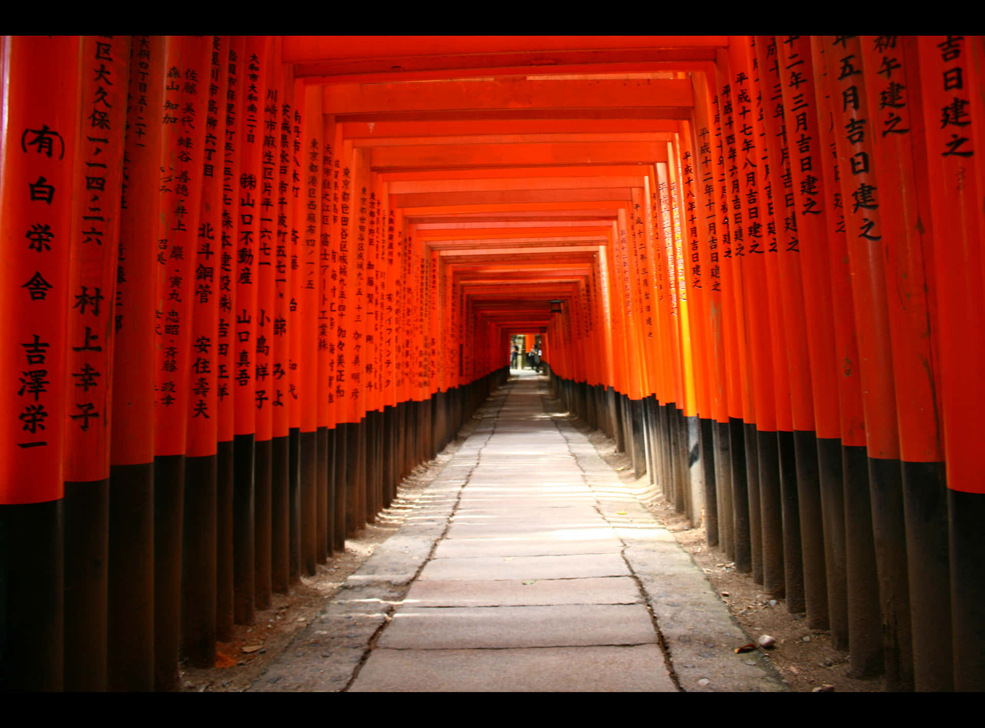 Lively Japanese Garden With Red Bridge Background