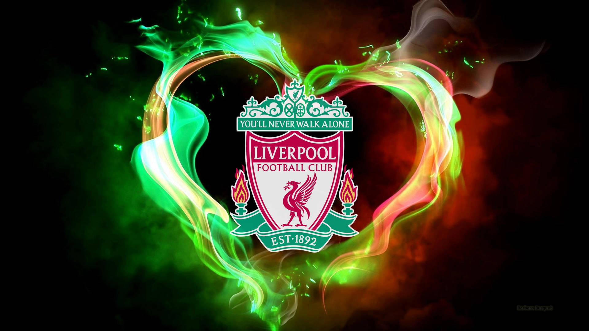 Liverpool 4k Logo Fiery Design Background