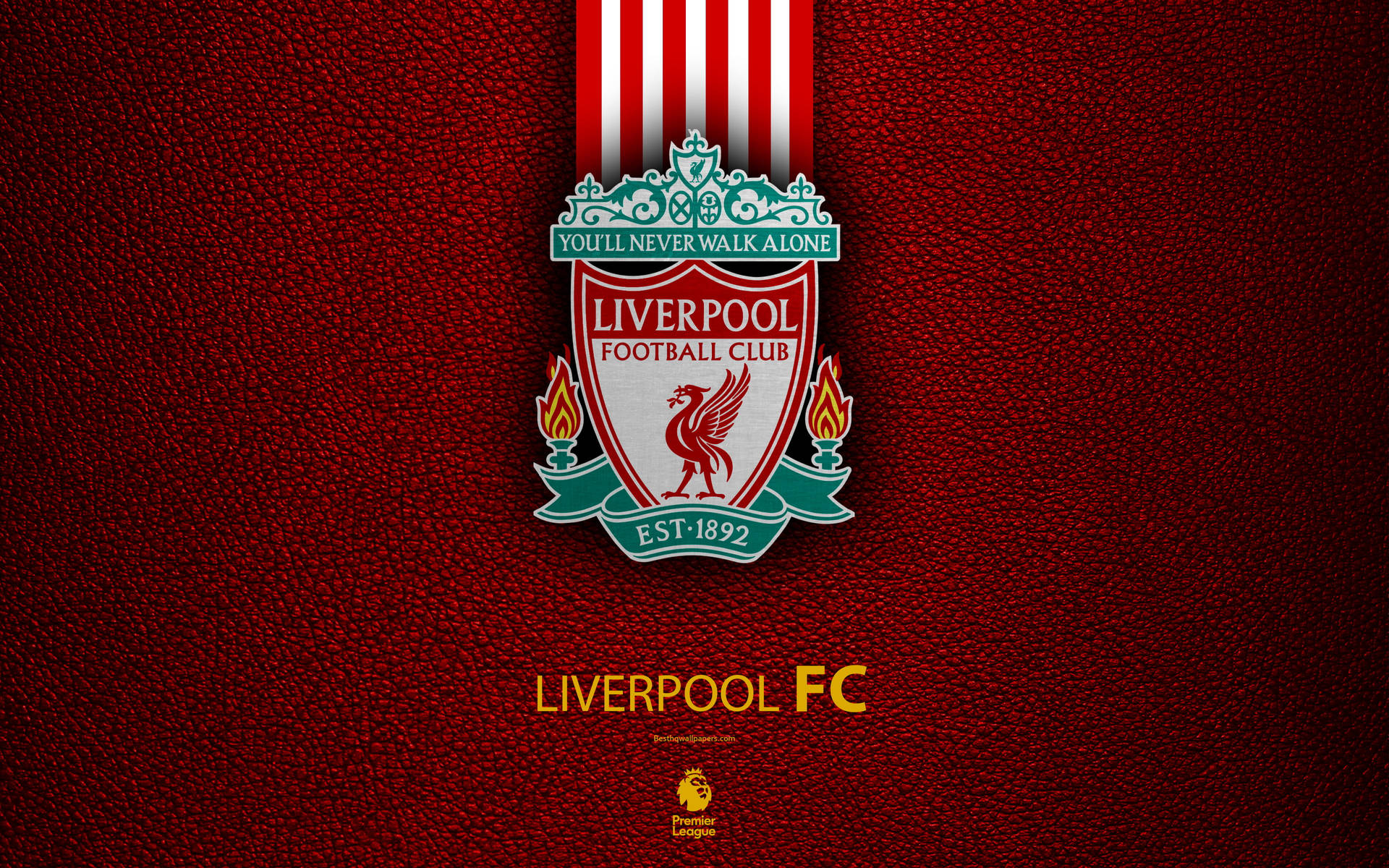 Liverpool 4k Logo On Leather Background Background