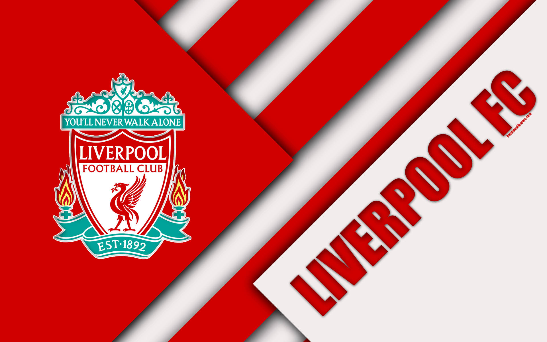 Liverpool 4k Red White Stripes Background
