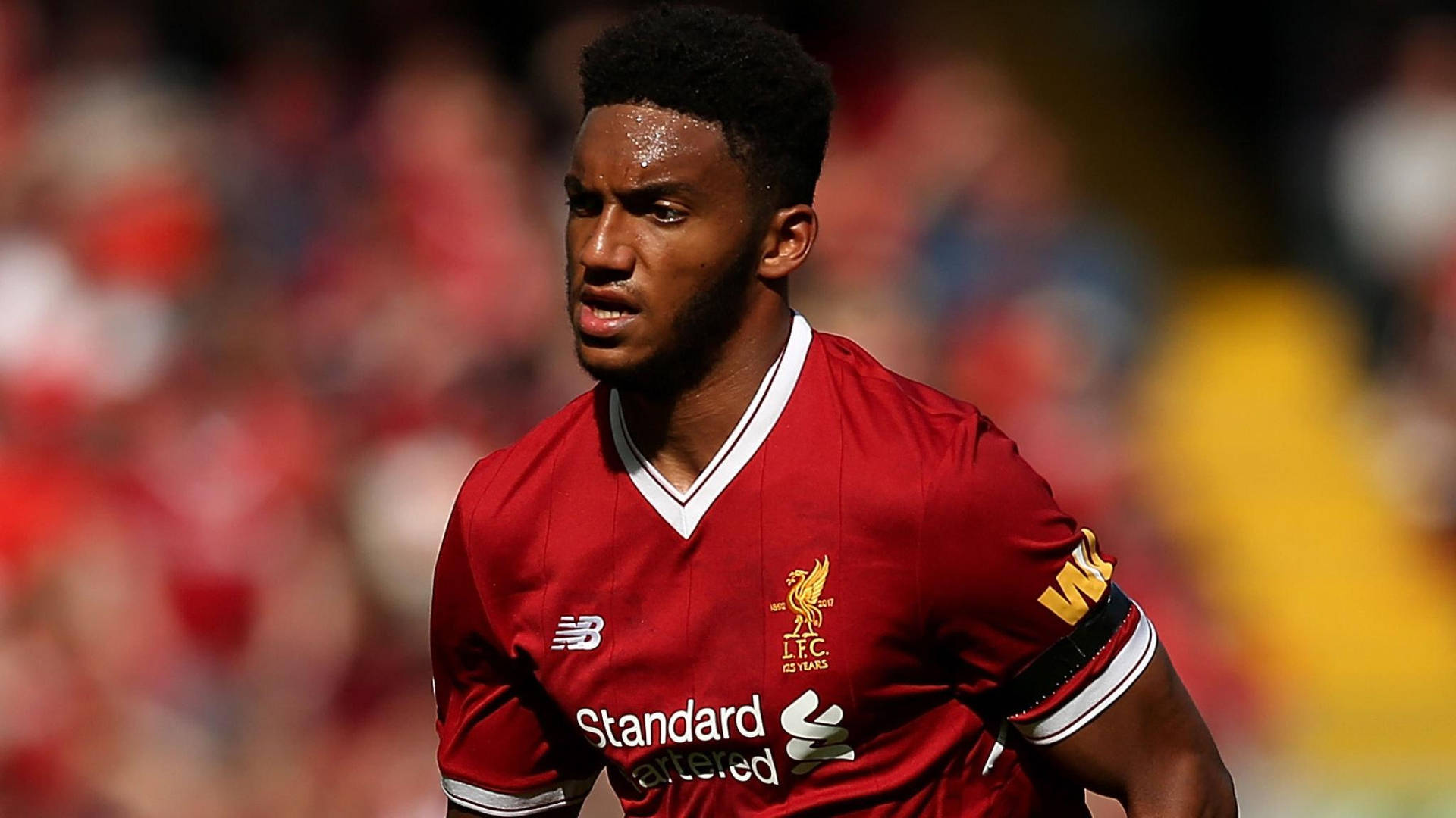 Liverpool Fc Football Player Joe Gomez Background