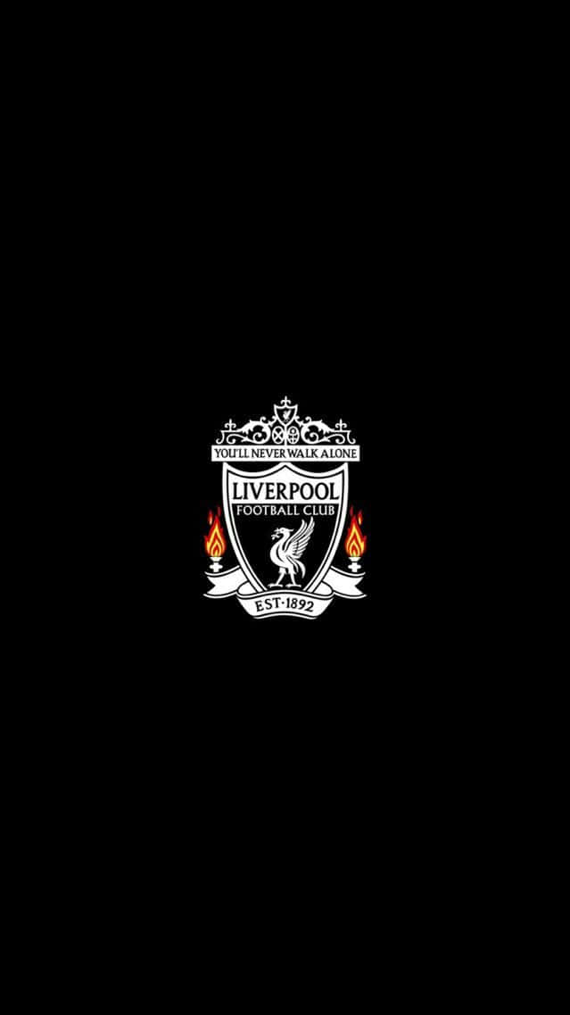 Liverpool Fc Logo On A Black Background Background