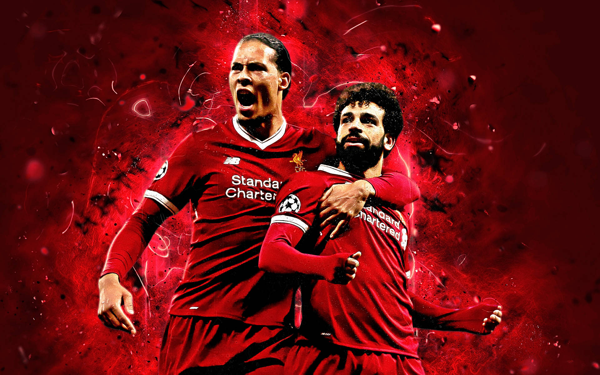 Liverpool Fc Virgil And Mohamed Background