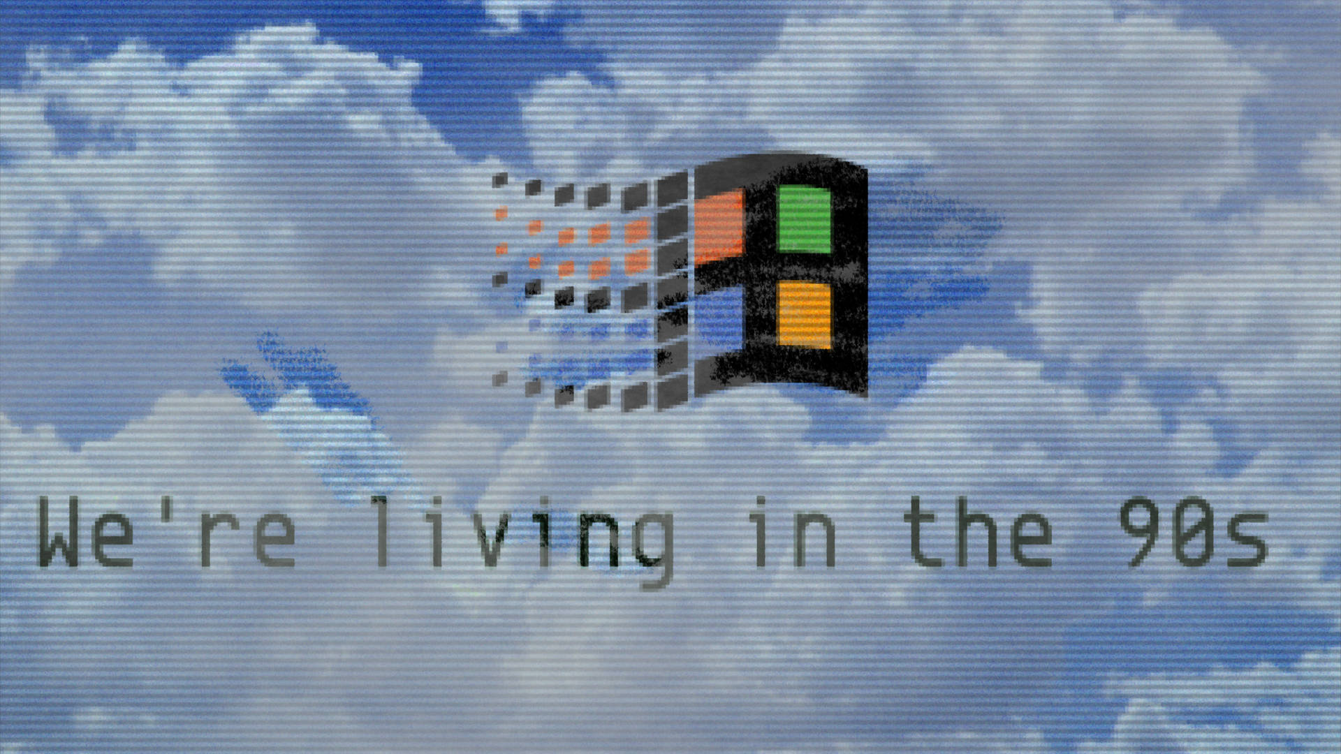 Living In The 90s Vaporwave Desktop Background