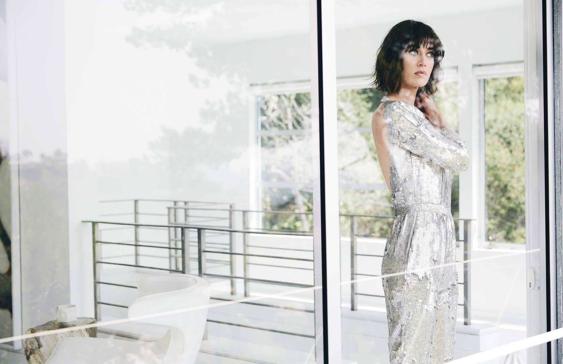 Lizzy Caplan By The Window