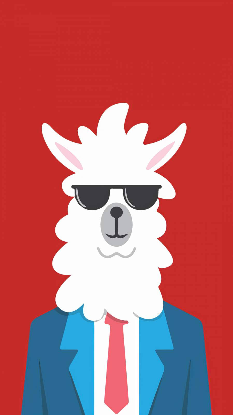 Llama Vector Art Phone Background