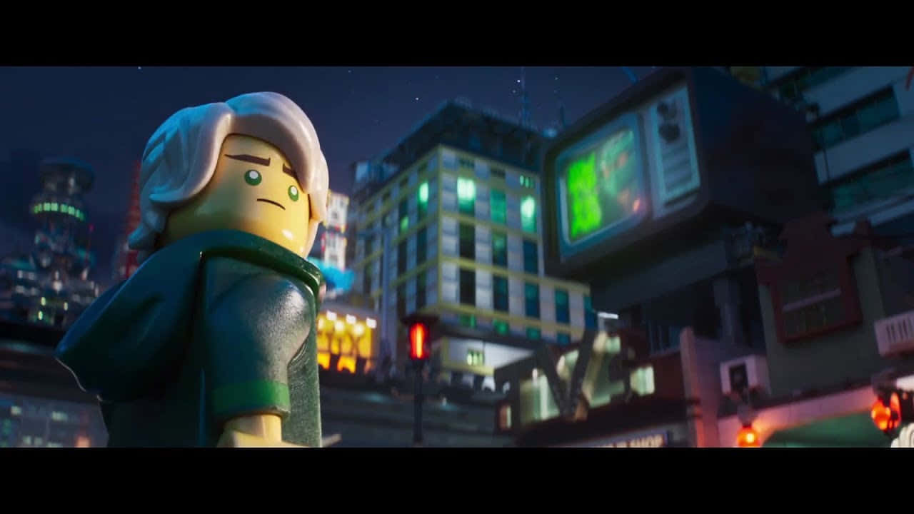 Lloyd Walking At Night The Lego Ninjago Movie Background