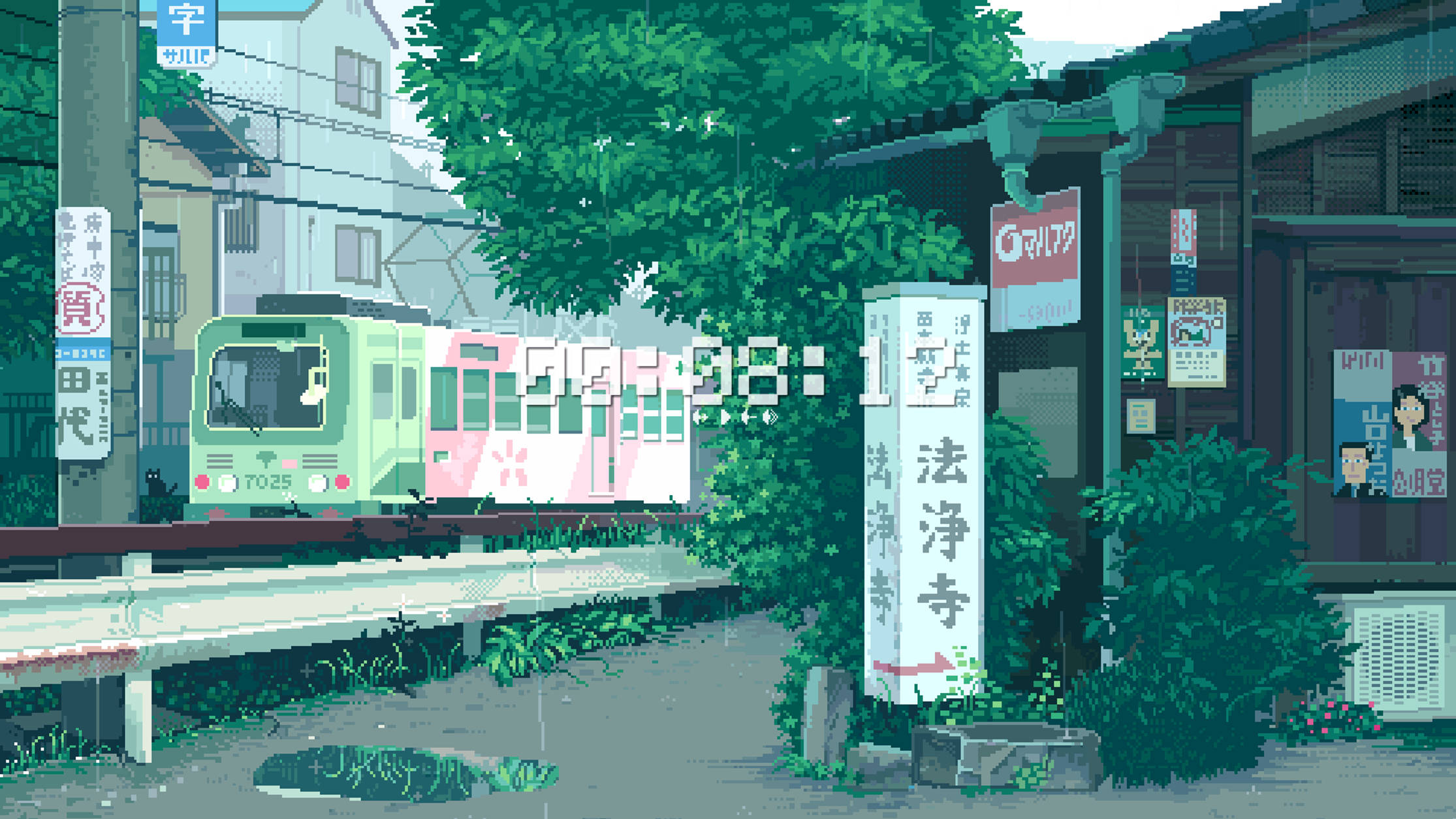 Lo Fi Anime Train Station Japan Background