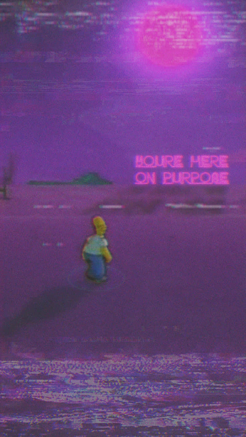 Lo-fi Trash Gang With Homer Background