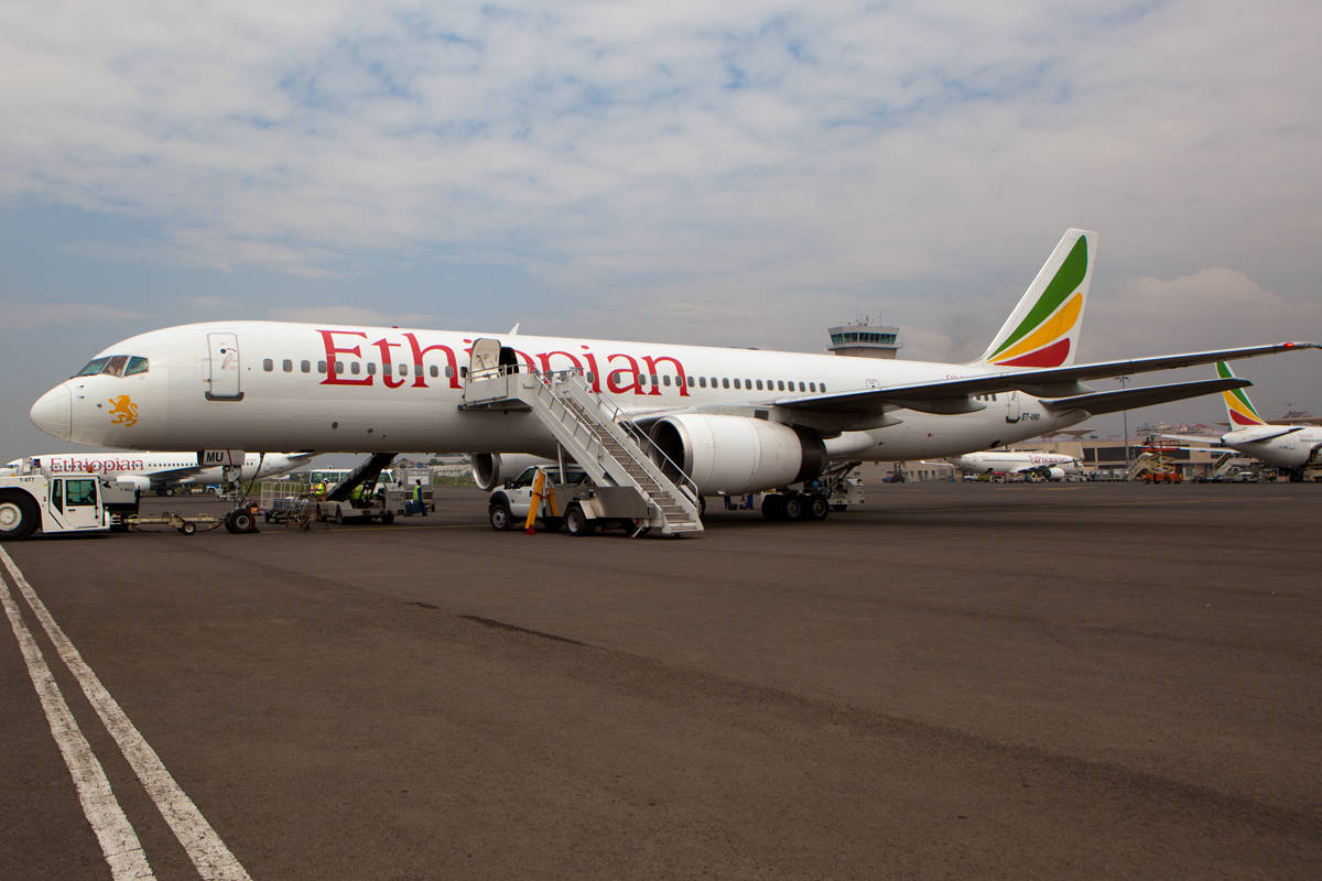 Loading Of Passengers Of Ethiopian Airlines