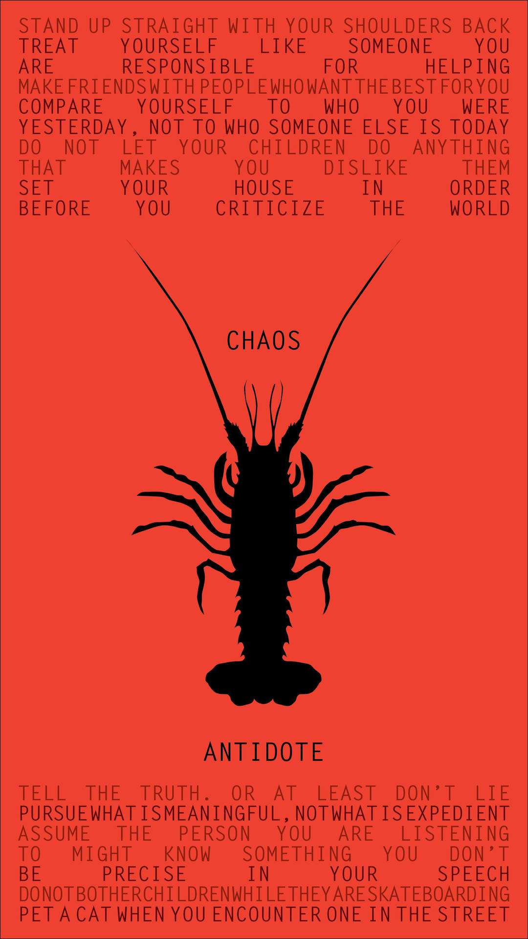 Lobster Poster Illustration With Text Background