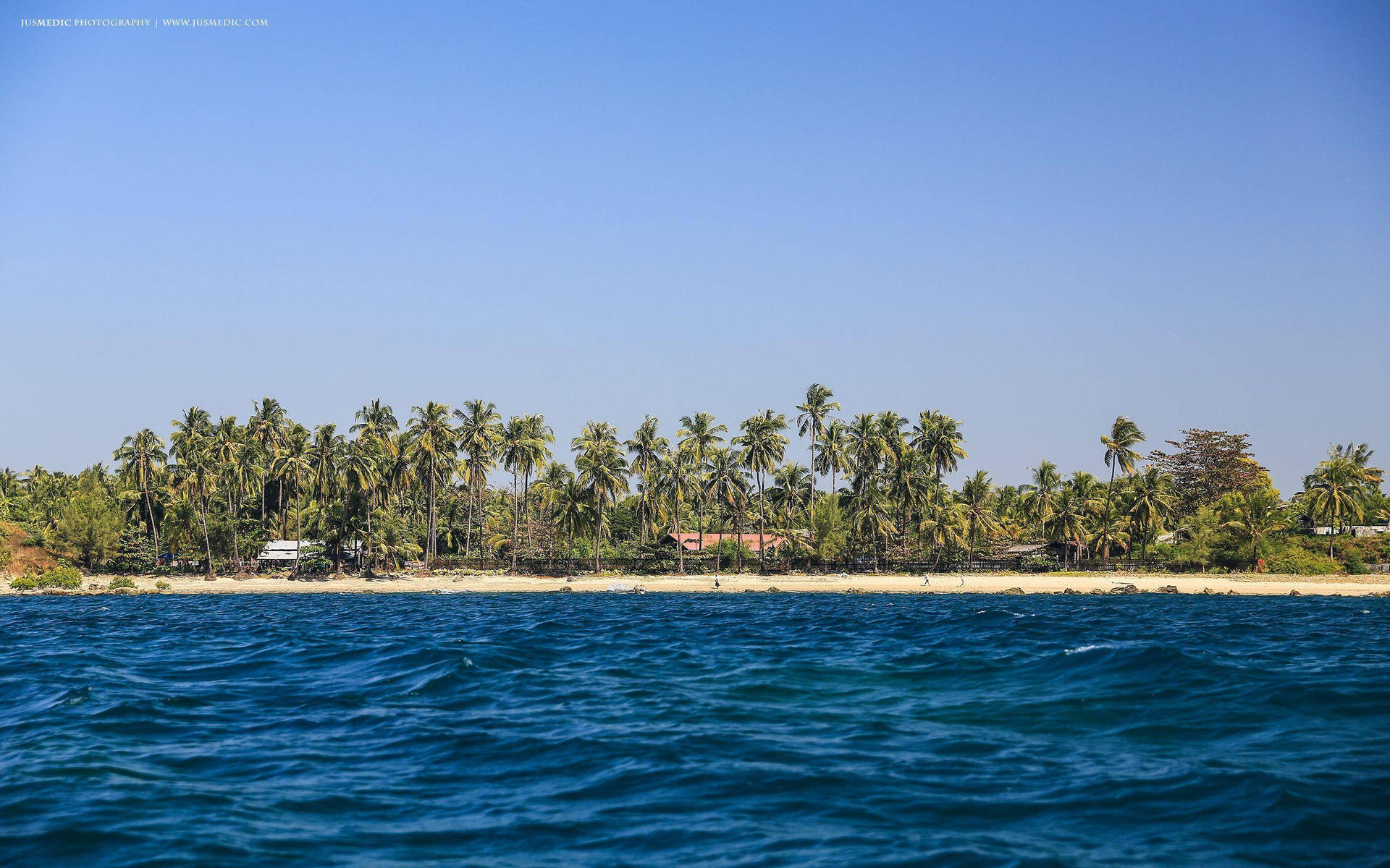 Local Beach In Burma Background