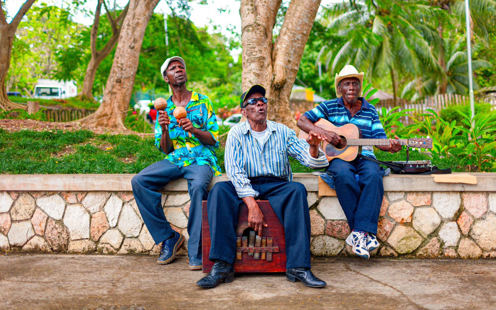 Local Musicians In Jamaica Background